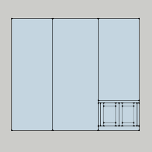 BUILT-IN ALCOVE CABINET (ONE SINGLE CABINET)