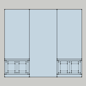 TRADITIONAL BUILT-IN ALCOVE CABINETS (TWO SEPERATE CABINETS WITH BEADED FACE FRAME)