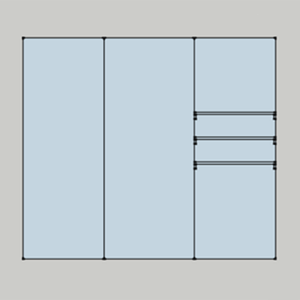 Standard shelving (visible supports)