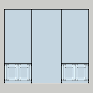 Built-in alcove cabinets (two separate cabinets)